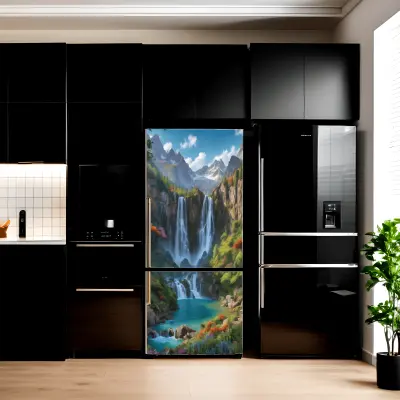 Folie imprimata color pentru decor frigider, dimensiune 200 x 90cm, model: avx-fr27