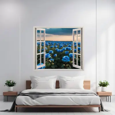 Folie imprimata color pentru decor perete locuinta, dimensiune 125 x 110cm, model: view to haven 29