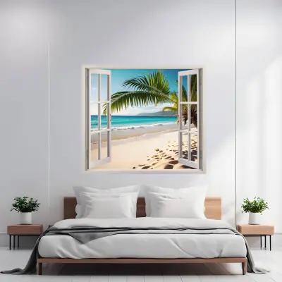 Folie imprimata color pentru decor perete locuinta, dimensiune 125 x 110cm, model: view to haven 40
