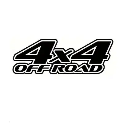 Sticker autoadeziv pentru vehicule off road, model "4x4 off road", dimensiune 29 x 11 cm, culoare neagra