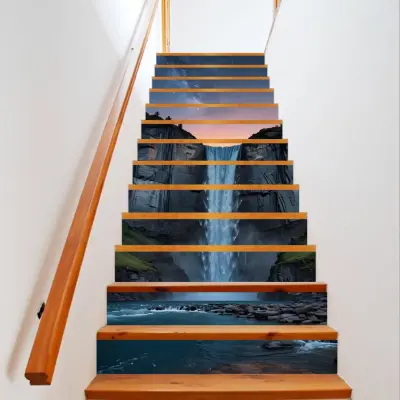 Sticker decorativ pentru scari interioare, print autoadeziv de inalta rezolutie, dimensine 200 x 124 cm, cod: avx-stairs-16