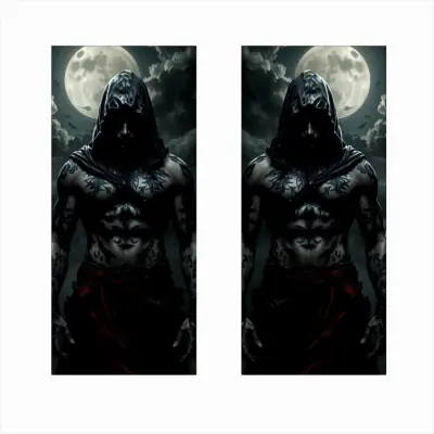Set 2 stickere decorative pentru stalpii usilor, print autoadeziv de inalta rezolutie, dimensine 2 buc x 50 x 22 cm , cod: avx-ssu-27