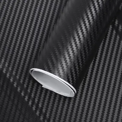 Rola folie colantare auto carbon 3d, culoare neagra, lungime 28m x 1,27m