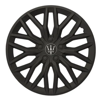 Set 4 capace roti velar black core, design sportiv cu accente negre, abs rezistent, universal, pentru jante r15