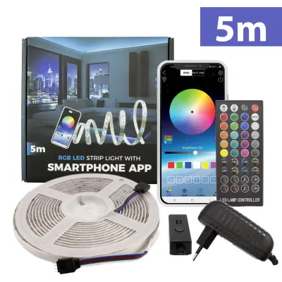 Set banda led rgb - smart - 5m, ip65 - sunshine