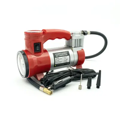 Compresor auto 12v carguard – 30 l/min – 150 psi – carcasa metal + led frontal