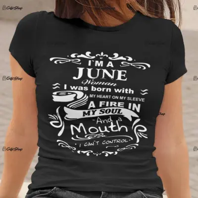 I`m a june girl, se alege luna care va aparea in grafica, tricou cu mesaj
