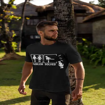 Problem solved, tricou cu mesaj