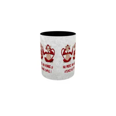 Nu privi, nu auzi, nu vorbi, cana ceramica, 330ml