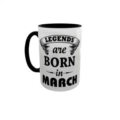 March, legends are born in, cana ceramica, 330ml, cgs1109c