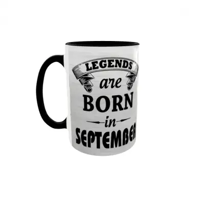 September, legends are born in, cana ceramica, 330ml, cgs1109i