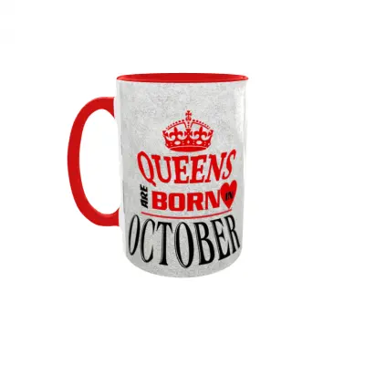 October, queens are born in, cana ceramica, 330ml, cgs1110j