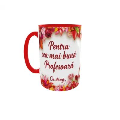 Pentru cea mai buna profesoara, cana ceramica, 330ml, cgs1120