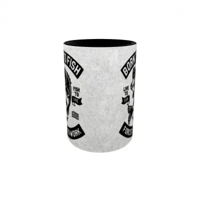 Born to fish forced to work, cana ceramica, 330ml, cgs1145