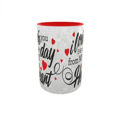 I love you every dau from my heart, cana ceramica, 330ml, cgs1165