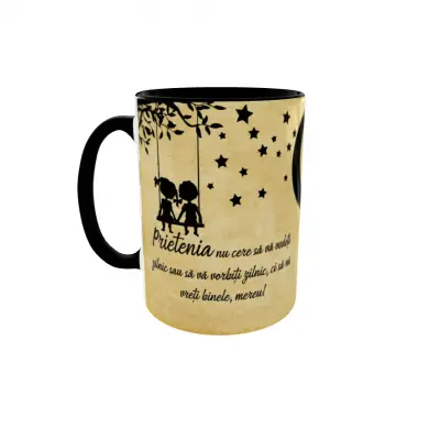 Prietenia nu cere sa va vedeti..., cana ceramica, 330ml, cgs1239a