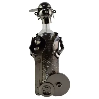 Mecanic, suport realizat din metal pentru sticla de vin