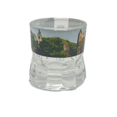 Pahar pentru lichior/snaps realizat din sticla, design romania