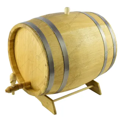 Butoi cu robinet pentru bauturi alcoolice realizat din stejar (15l)