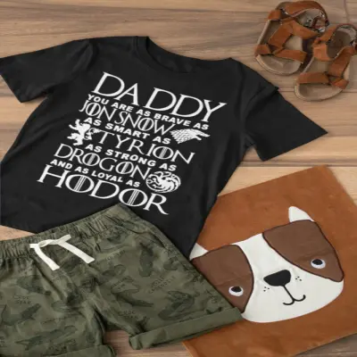 Daddy you are brave as..., tricou cu mesaj
