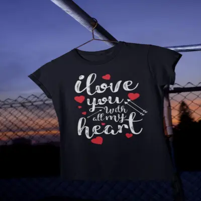 I love you, tricou cu mesaj