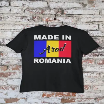 Made in ( se adauga orasul  pentru grafica ), tricou cu mesaj