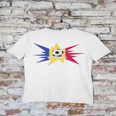 Romania fotbal, tricou cu mesaj, model 1