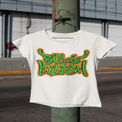 Billies eilish, tricou cu mesaj