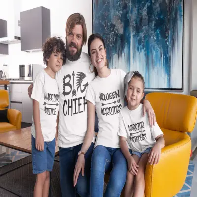 Tribe family, set 4 tricouri cu mesaje