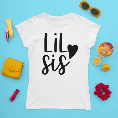 Lil sis, tricou cu mesaj c