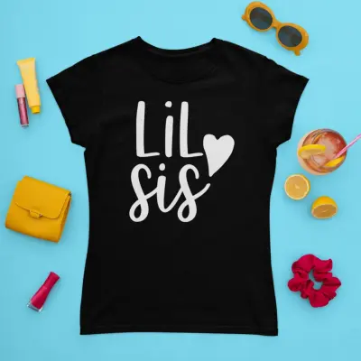 Lil sis, tricou cu mesaj c