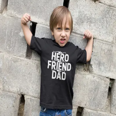 My hero my friend my dad, tricou cu mesaj