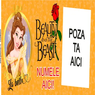 Beauty and the beast, model 9, cana din ceramica, 330ml, personalizata cu poza si text