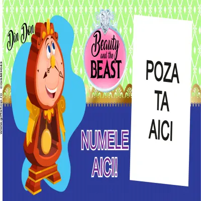 Beauty and the beast, model 15, cana din ceramica, 330ml, personalizata cu poza si text
