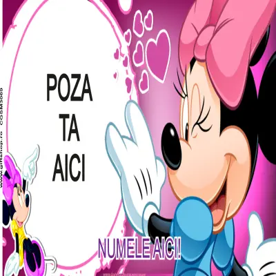 Minnie mouse, model 1, cana din ceramica, 330ml, personalizata cu poza si text