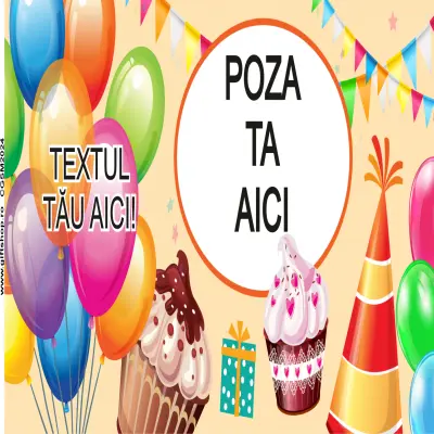 Happy birthday, model 4, cana din ceramica, 330ml, personalizata cu poza si text