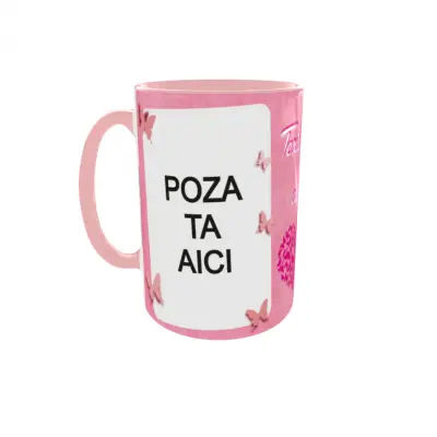 Cana, personalizata cu 2 poze si 1 text, 330ml, model 3123