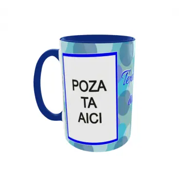 Cana, personalizata cu 2 poze si 1 text, 330ml, model 3132