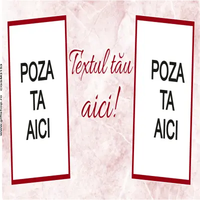 Cana, personalizata cu 2 poze si text, 330ml, model 3153