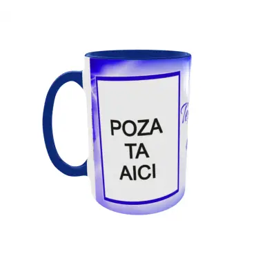 Cana, personalizata cu 2 poze si text, 330ml, model 3159