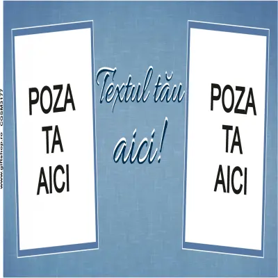 Cana, personalizata cu 2 poze si text, 330ml, model 3177