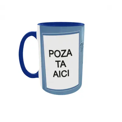 Cana, personalizata cu 2 poze si text, 330ml, model 3177