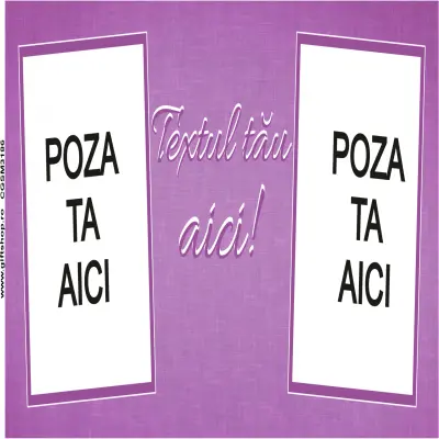 Cana, personalizata cu 2 poze si text, 330ml, model 3186