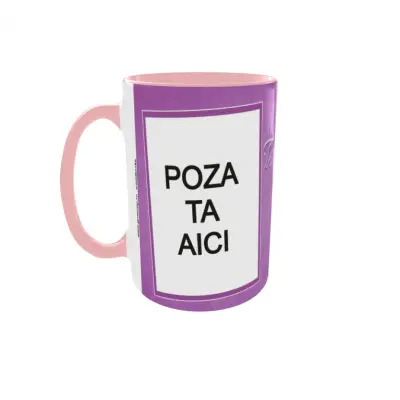 Cana, personalizata cu 2 poze si text, 330ml, model 3186