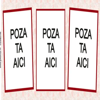 Cana, personalizata cu 3 poze si text, 330ml, model 3199