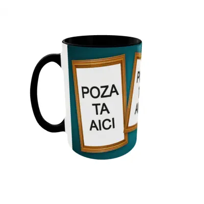 Cana, personalizata cu 3 poze si text, 330ml, model 3213