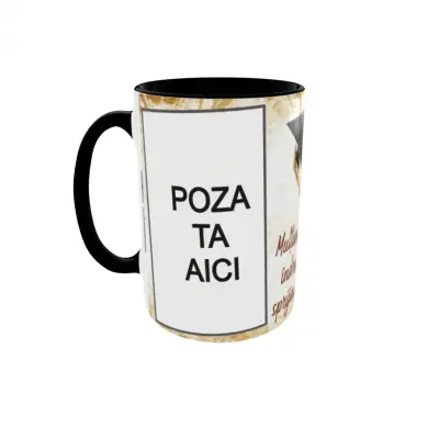 Multumim pentru indrumare, cana personalizata cu 2 poze si text, 330ml, model 3232
