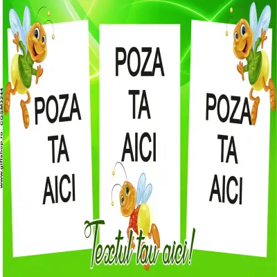 Cana, personalizata cu 3 poze si text, 330ml, model 3244