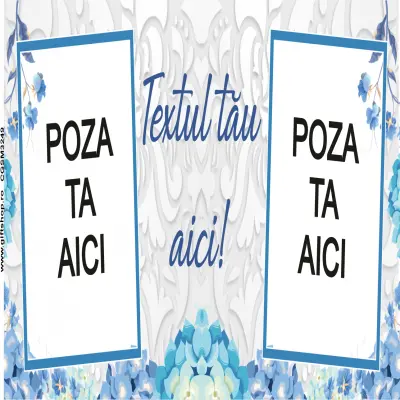Cana, personalizata cu 2 poze si text, 330ml, model 3249