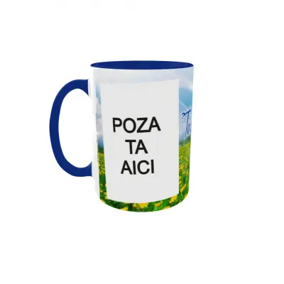 Cana, personalizata cu 2 poze si text, 330ml, model 3258